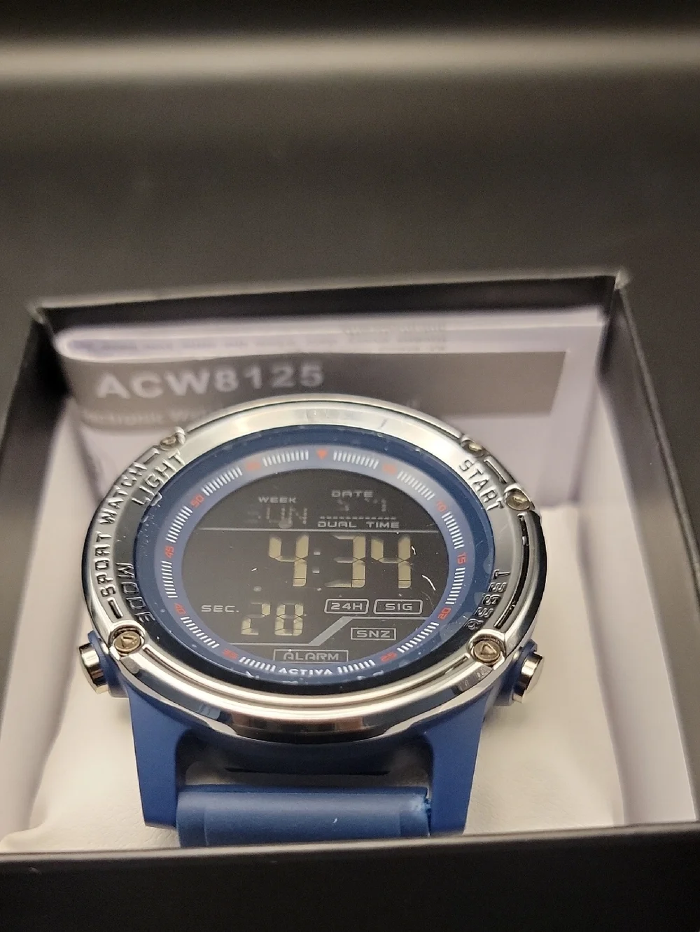 Activa Voyager of Time X Invicta Men's Digital Watch 52mm Navy Blue ACW8125-004
